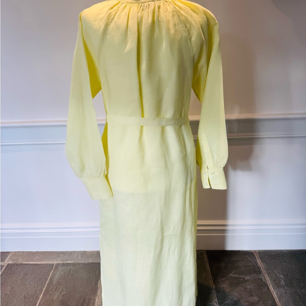 J.Crew Linen Long Dress – Soft Yellow | Effortless Chic ☀️ - Picture 5 of 7